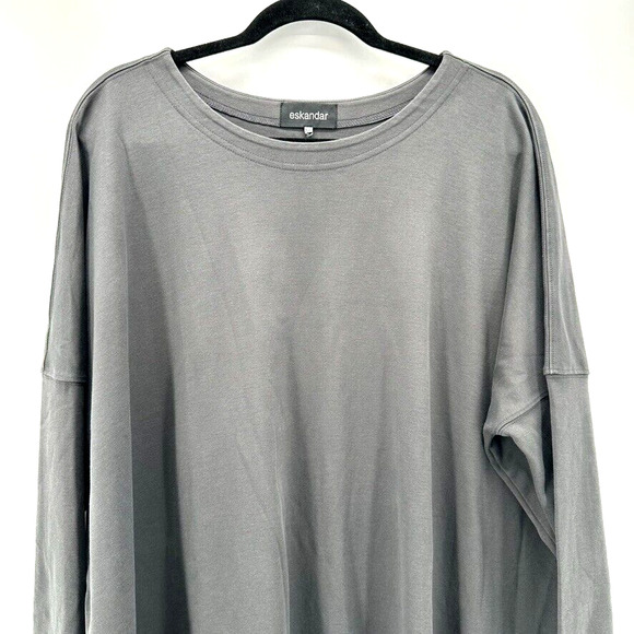 Eskandar Tunic Dress One Size Relaxed Lagenlook Boho Capsule Designer Minimalist - Picture 3 of 9